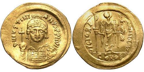  Solidus Empire byzantin (330-1453) Or Justinien I (482-565)