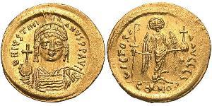  Solidus Византийская империя (330-1453) Золото Юстиниан I (482-565)
