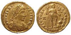  Solidus Западная Римская империя (285-476) Золото Гонорий (384-423)