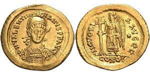  Solidus Западная Римская империя (285-476) Золото Валентиниан III (419-455)