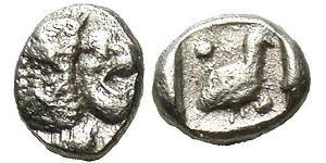  Tetartemorion Стародавня Греція (1100BC-330) Срібло 