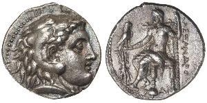  Tetradrachm Macedonian Kingdom (800BC-146BC) Silber Alexander III der Große (356BC-323BC)