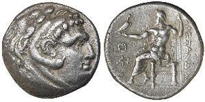  Tetradrachm Macedonian Kingdom (800BC-146BC) Silber Alexander III der Große (356BC-323BC)