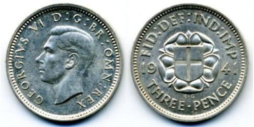  Threepence Великобритания (1922-) Серебро Георг VI (1895-1952)