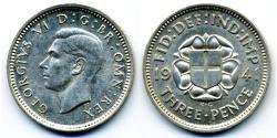  Threepence Велика Британія (1922-) Срібло Георг VI (1895-1952)