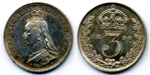  Threepence 大不列颠及爱尔兰联合王国 (1801 - 1922) 銀 维多利亚 (英国君主)