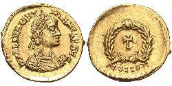  Tremissis  Western Roman Empire (285-476) Gold Valentinian III (419-455)