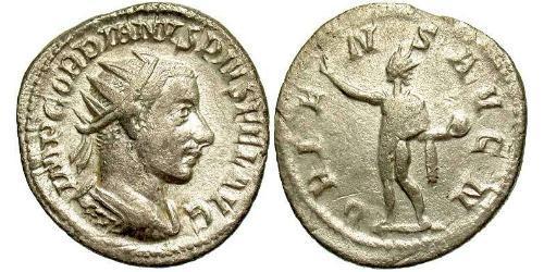  Антониниан Римская империя (27BC-395) Серебро Гордиан III(225-244)