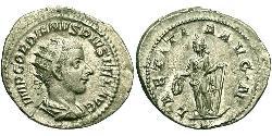  Антонініан Римська імперія (27BC-395) Срібло Гордіан III(225-244)