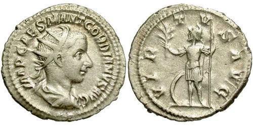  Антонініан Римська імперія (27BC-395) Срібло Гордіан III(225-244)