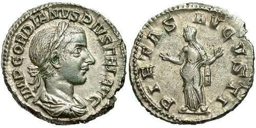  Денарий Римская империя (27BC-395) Серебро Гордиан III(225-244)
