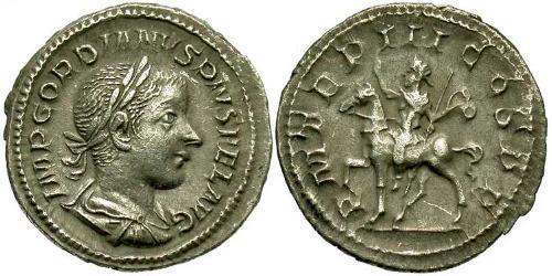  Денарий Римская империя (27BC-395) Серебро Гордиан III(225-244)