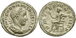  Денарій Римська імперія (27BC-395) Срібло Гордіан III(225-244)