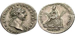  Денарій Римська імперія (27BC-395) Срібло Траян (53-117)