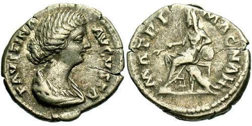  Денарій Римська імперія (27BC-395) Срібло Фаустина II (130-175)