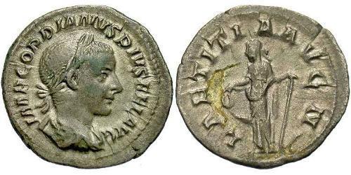  Денарій Римська імперія (27BC-395) Срібло Гордіан III(225-244)