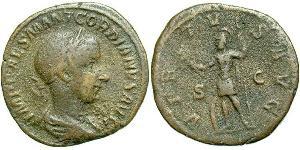  Сестерций Римская империя (27BC-395) Латунь Гордиан III(225-244)