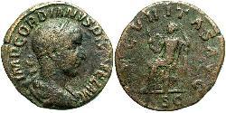 Сестерцій Римська імперія (27BC-395) Латунь Гордіан III(225-244)