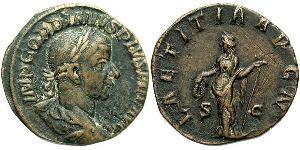  Сестерцій Римська імперія (27BC-395) Латунь Гордіан III(225-244)