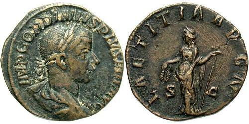  Сестерцій Римська імперія (27BC-395) Латунь Гордіан III(225-244)