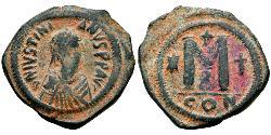  Фоллис Византийская империя (330-1453) Бронза Юстиниан I (482-565)