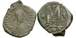  Фоллис Византийская империя (330-1453) Бронза Юстиниан I (482-565)