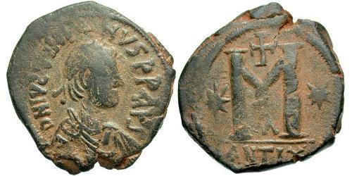  Фоллис Византийская империя (330-1453) Бронза Юстиниан I (482-565)