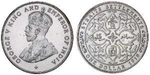  Établissements des détroits (1826 - 1946) Argent George V (1865-1936)