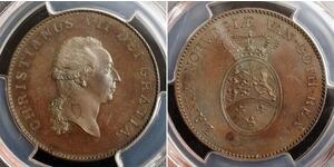  Danemark Cuivre Christian VII de Danemark (1749 - 1808)