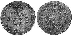  Nouvelle-Espagne (1519 - 1821) Cuivre Ferdinand VII d