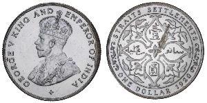  Straits Settlements (1826 - 1946) Plata Jorge V (1865-1936)