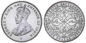  Straits Settlements (1826 - 1946) Silver George V of the United Kingdom (1865-1936)