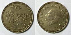 Turkey | 5000 Lira | 1992