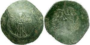  Aspron trachy Византийская империя (330-1453) Серебро (билон) Андроник Комнин  (1118-1185)