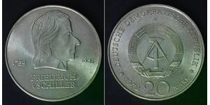 GERMANY (DDR) 20 Mark 1972 A - Copper/Nickel - Friedrich von Schiller - 553