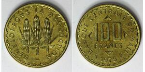 MALI 100 Francs 1975 - Nickel/Brass - F.A.O. - aUNC - 4365