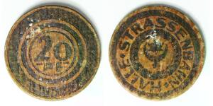 GERMANY (Halle) 20 Pfennig ND(1921) - Cardboard - Notgeld - VF- - 1530