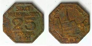 GERMANY (Mlheim an der Ruhr) 25 Pfennig 1921 - Iron - Notgeld - VF - 4635