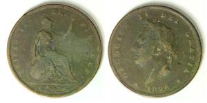 GREAT BRITAIN 1 Penny 1826 - Copper - George IV. - 4446