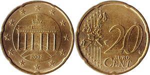 20 Eurocent Alemania (1990 - ) Latón 
