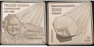 HUNGARY 3000 Forint 2025 Proof - Mria Telkes - 1345 