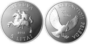 5 Litas Lituania (1991 - ) Plata 