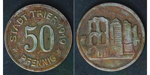 GERMANY (Trier) 50 Pfennig 1919 - Iron - Notgeld - XF - 2148