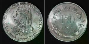 TURKEY 150 Lira 1979 - Silver 0.800 - F.A.O. - aUNC - 4329