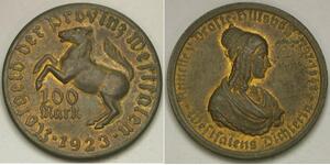 WESTPHALIA (Germany) 100 Mark 1923 - Tombac - Emergency Money - XF - 3087 *
