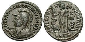 1 Follis /  AE3 Impero romano (27BC-395) Bronzo Licinius II (315-326)
