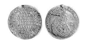 1 Groschen Principality of Ansbach (1398–1792) Silver John Frederick, Margrave of Brandenburg-Ansbach (1654 – 1686)