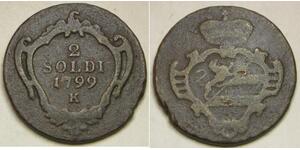 GORIZIA / GORZ / GORICA (Italy) 2 Soldi 1799 K - Franz II. - VF- - 1979 *