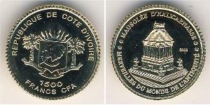 Кот-д`Ивуар
1500 франков (2006 г.)
Золото

