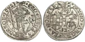 Hohnstein, Grafschaft. Friedrich Ulrich von Braunschweig 1613-1634. Kipper 12 Kreuzer 1621. Wilder Mann. Winziger Schrötlingsfehler am Rand, vorzüglich